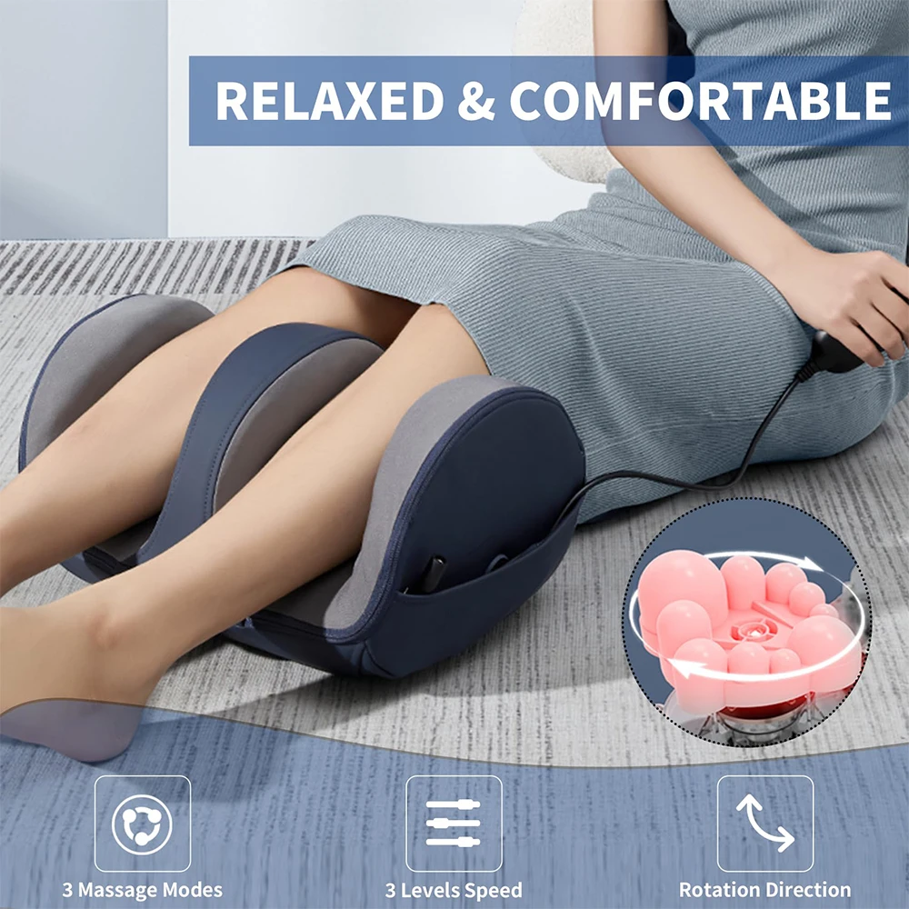 Foot Massager Machine for Relaxation Leg Arm Calf Massager with Heat Shiatsu Kneading Stimulator Massage for Blood Circulation