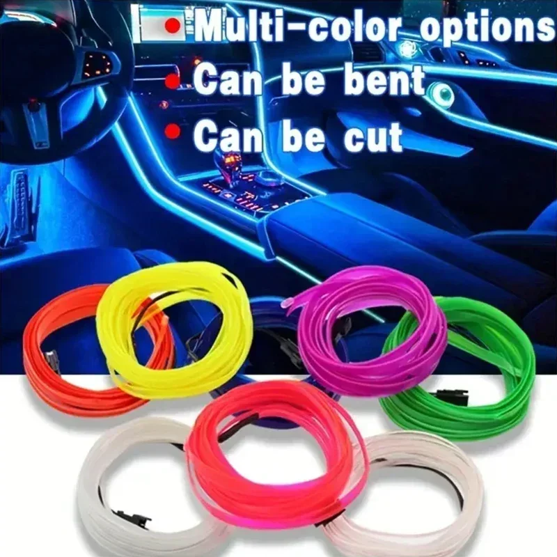 5M Atmosphere Lamp EL Cold Light Line With DIY Decorative Dash Board Console Auto LED Ambient Light Car Interior Accessorie