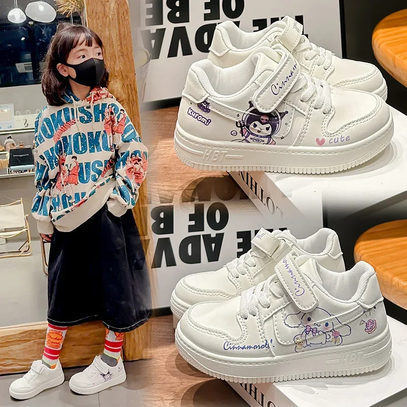 

Sanrio Kuromi Children Childrens Shoes Sports Shoes Anime Figure Sneakers Student Comfortable Cute Cartoon Hot Kawaii New Style