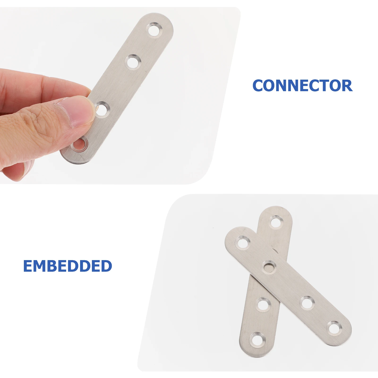 

L-shaped Fixture Brackets Metal Shelf Support Corner Brackets Stainless Steel for Furniture Wall Shelves Fastening Flat