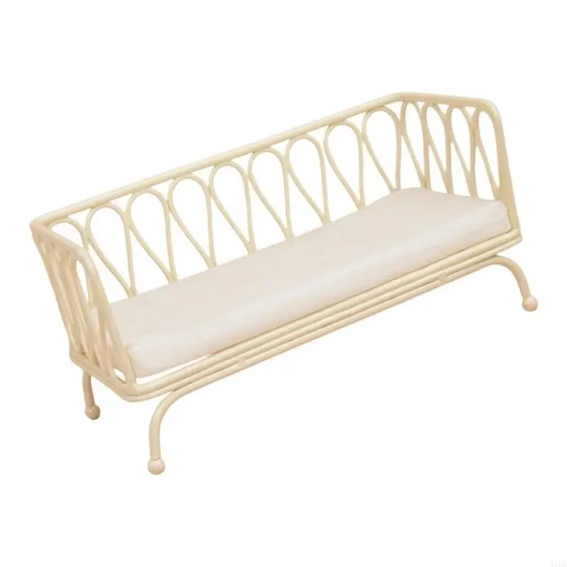 

Iron Sofa Model Figure Kids Pretend Play Doll Accessory Scene Furniture Props