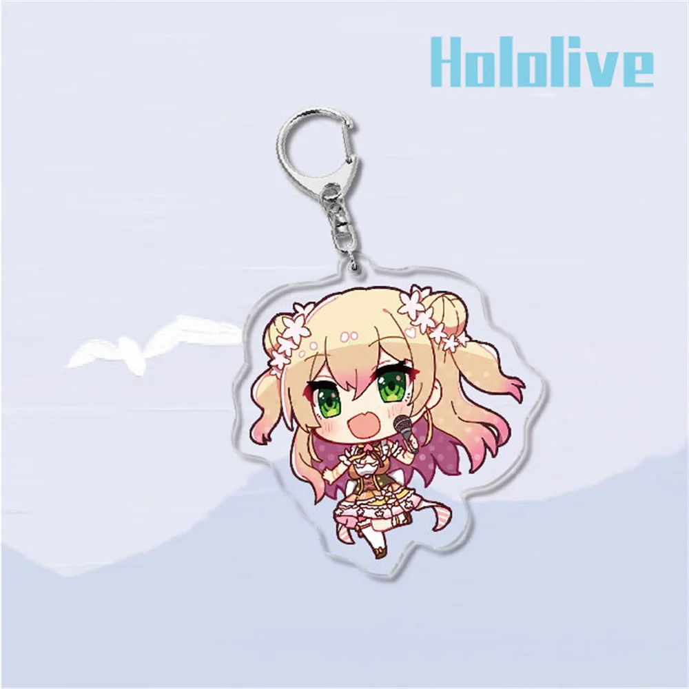 Japan Anime Hololive llavero dibujos animados figuras lindas llavero anillo ornamento Keyring bolsa encanto mujeres hombres Gift