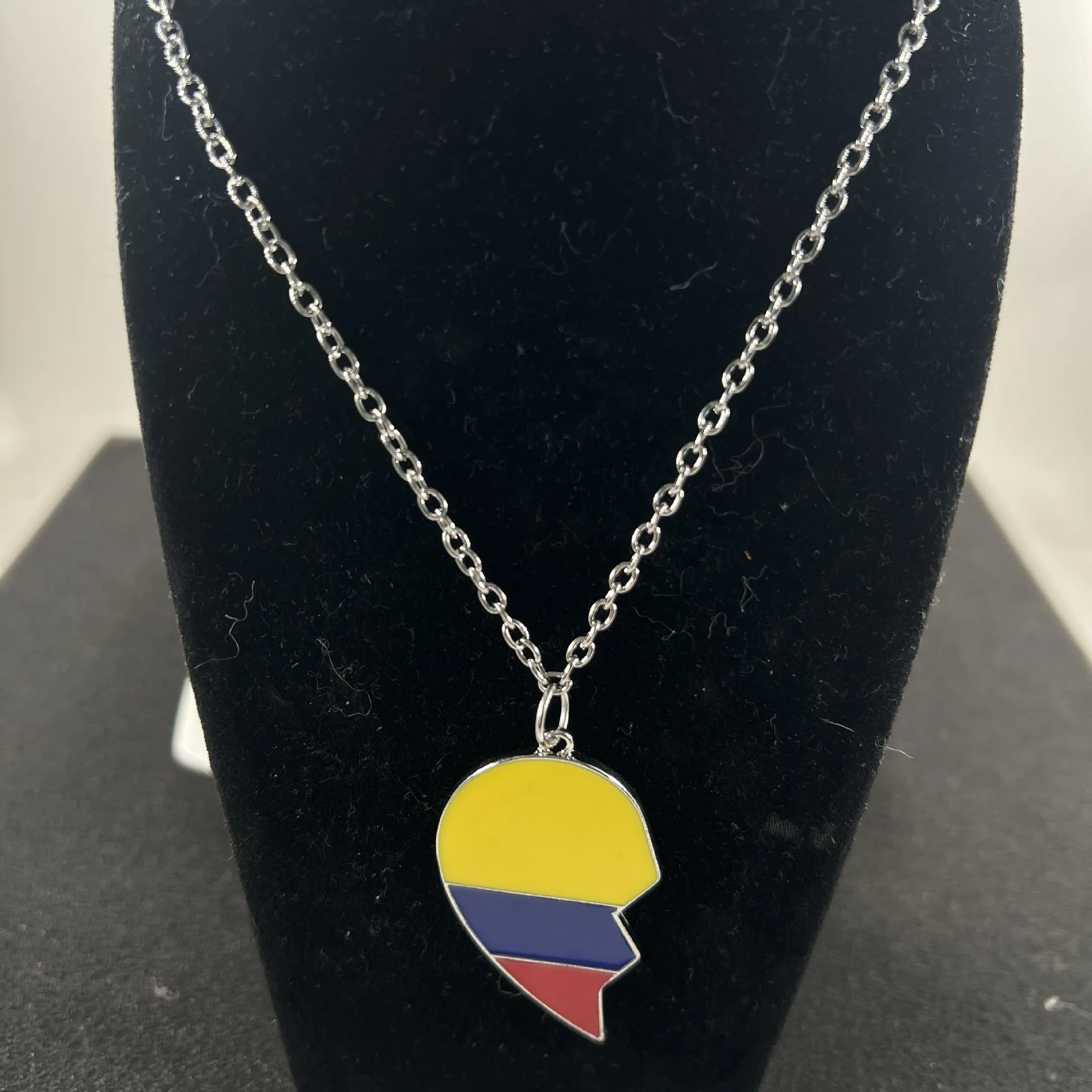 Llavero con colgante de cabujón de cristal para hombre y mujer, llavero con bandera de colombia