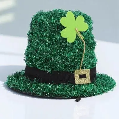 

Leprechaun Hat Hair Clip St. Patrick's Day Mini Fascinator Women's Holiday Accessory Lightweight Durable Gift Party Festival