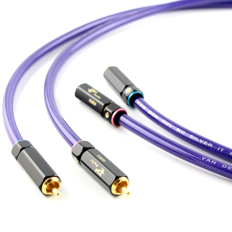 VDH Van Den Hau Silver-plated RCA Hi-end Audio Signalion Cable for Home Theater Amplifier DVD CD Player System