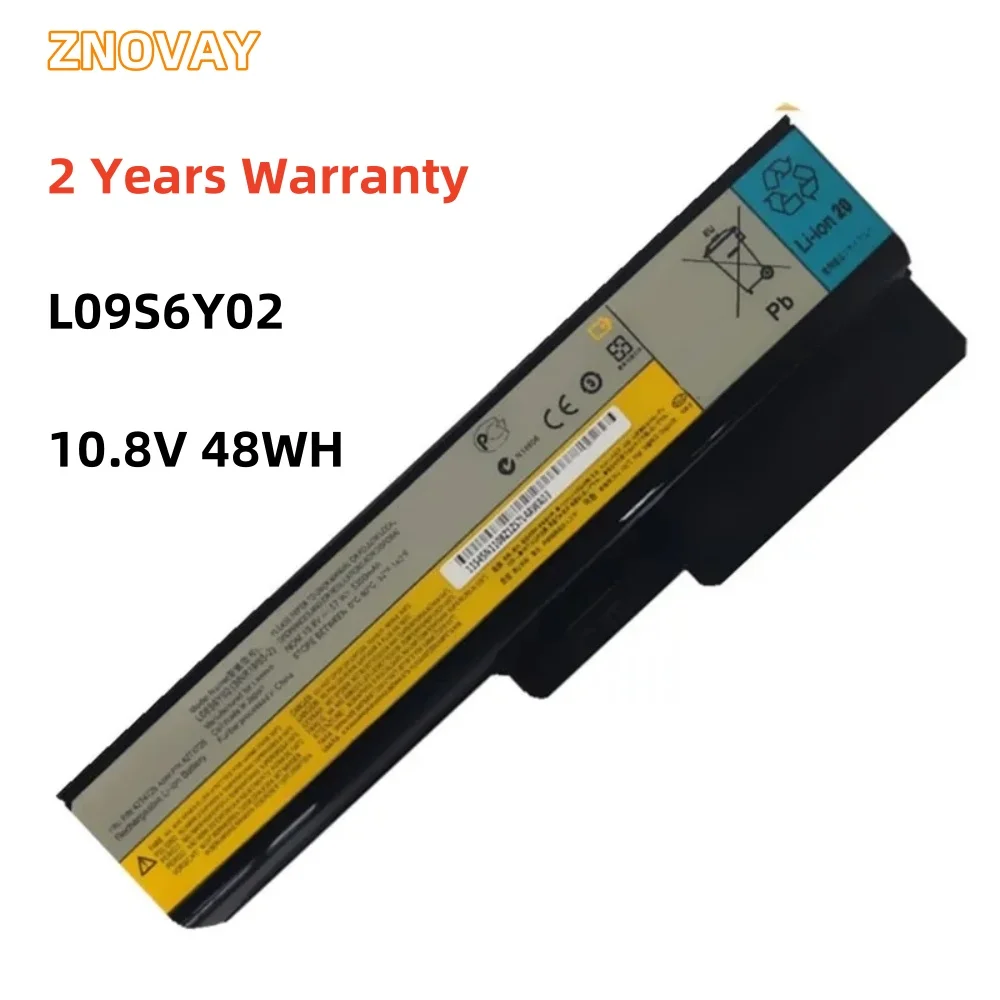 ZNOVAY L09S6Y02 10.8V 4400mAh Laptop Battery for Lenovo IdeaPad G460 G470 G570 G560 V360 V370 V470 Z460 Z465 B470 B570 L09L6Y02