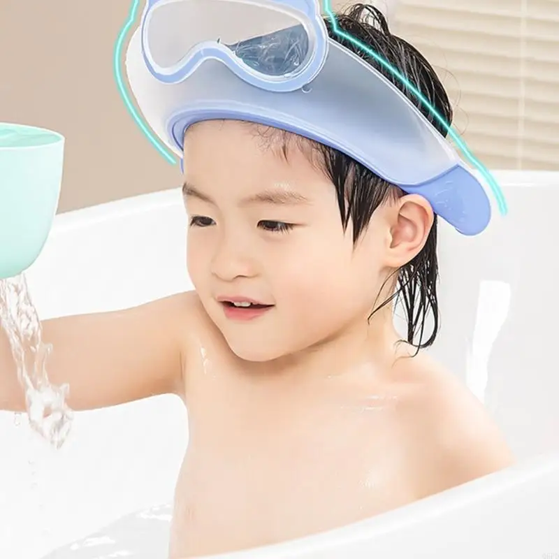

Unsiex Baby Shower Caps for Kids Infant Bathing Hat Adjustable Bath Hat Protect Eyes Ears for Boys Girls