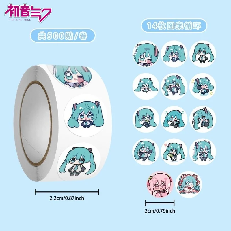 Hatsune Miku Anime Cartoon Stickers Cute Stylish Sealing Stickers for Cups Journal & Package Decoration Gift for Friends