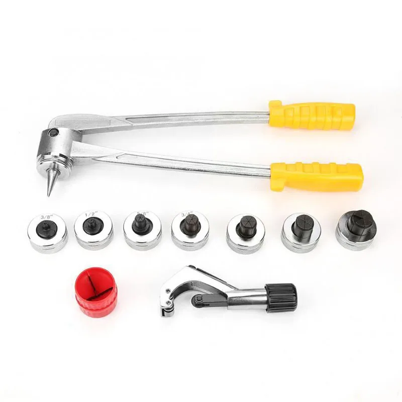 Expansor de tubo hidráulico, Kit de herramientas de expansor de 7 palancas, herramienta HVAC con estuche