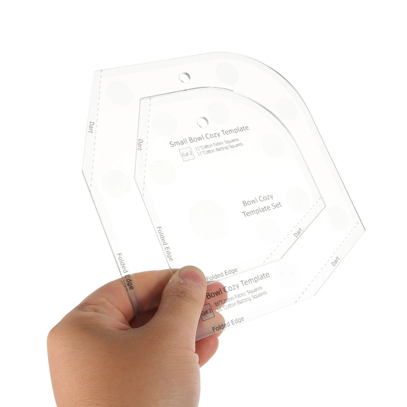 

1pcs Sewing Template Ruler Acrylic Bowl Wrap Stencil For Quilting Patchwork Crafting Lightweight Portable Diy Tool Bowl Cozy