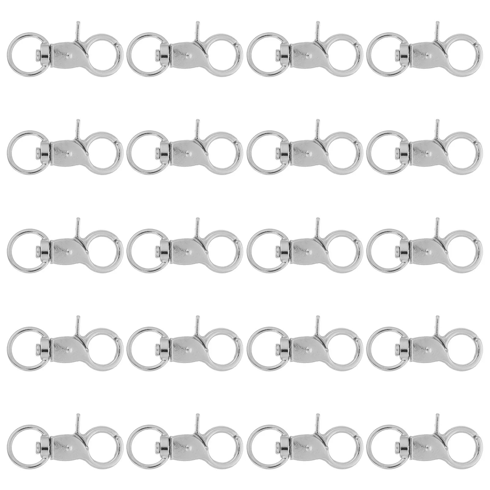 20Pcs Keychain Spring Snap Hooks Heavy Duty Metal Swivel Lobster Clasps Secure Keyring Clips for Bags Backpacks and DIY