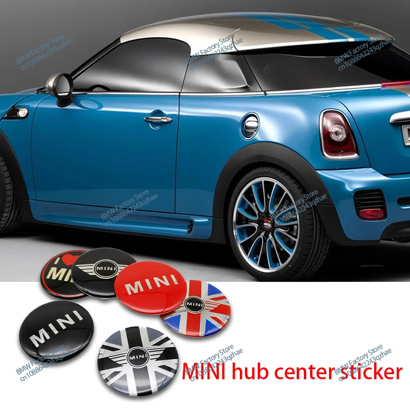 4 pçs 52mm centro da roda do carro hub cap emblema decalque roda adesivo para mini cooper jcw r50 r52 r53 r56 r57 r58 r60 f56 clubman