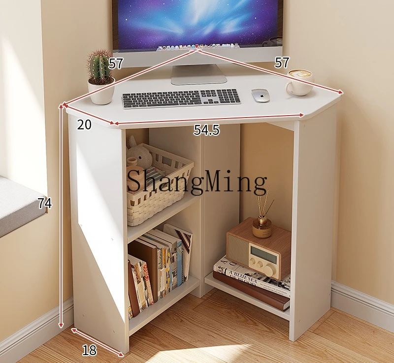 Picture 4: ZYY high-end exquisite small apartment desk triangular corner computer desk corner simple household