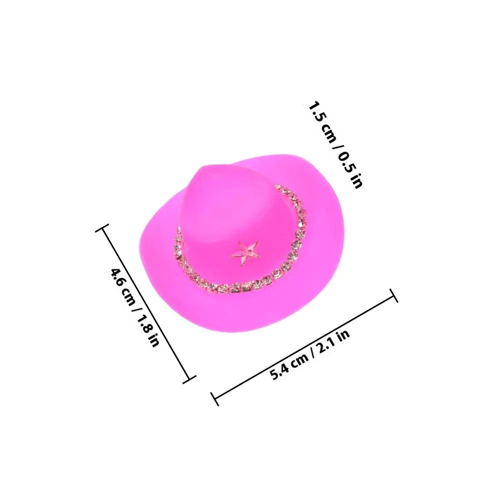 20 piezas de mini sombreros de vaquero de plástico ligero, decoración para fiestas, manualidades, mini sombreros para decoración de fiestas