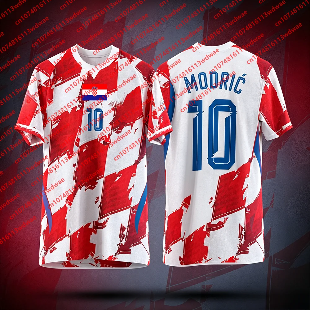 Modric Football clothing Classic Jersey Quick-Drying Modric 10 Jersey Croatia National Training Suit Special Edition Kid Tee