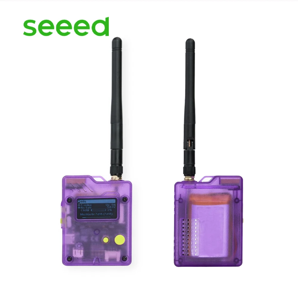 Seeed Violet Wio Tracker L1 Pro Meshtastic Node, LoRa radio Wio-SX1262  862-930MHz, NRF52840 L76K, With translucent violet shell