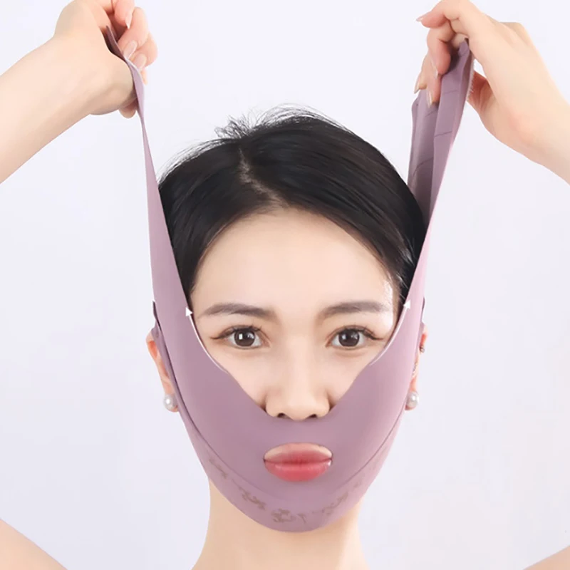 턱 뺨 슬리밍 붕대 V 셰이퍼 V 라인 리프팅 마스크 페이스 리프팅 안티 링클 스트랩 밴드 슬리핑 마스크 뷰티 건강