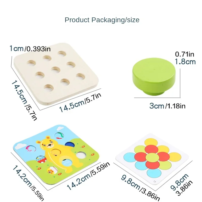 Jeu d'ongles en forme de champignon, Puzzle d'apprentissage précoce pour enfants, jouets interactifs, reconnaissance des couleurs d'intelligence