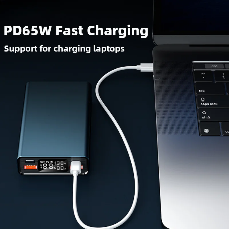 Power Bank portatile ricaricabile USB C PD 65W ricarica rapida batteria di ricambio esterna 15000mAh per IPhone 15 Samsung Xiaom Laptop