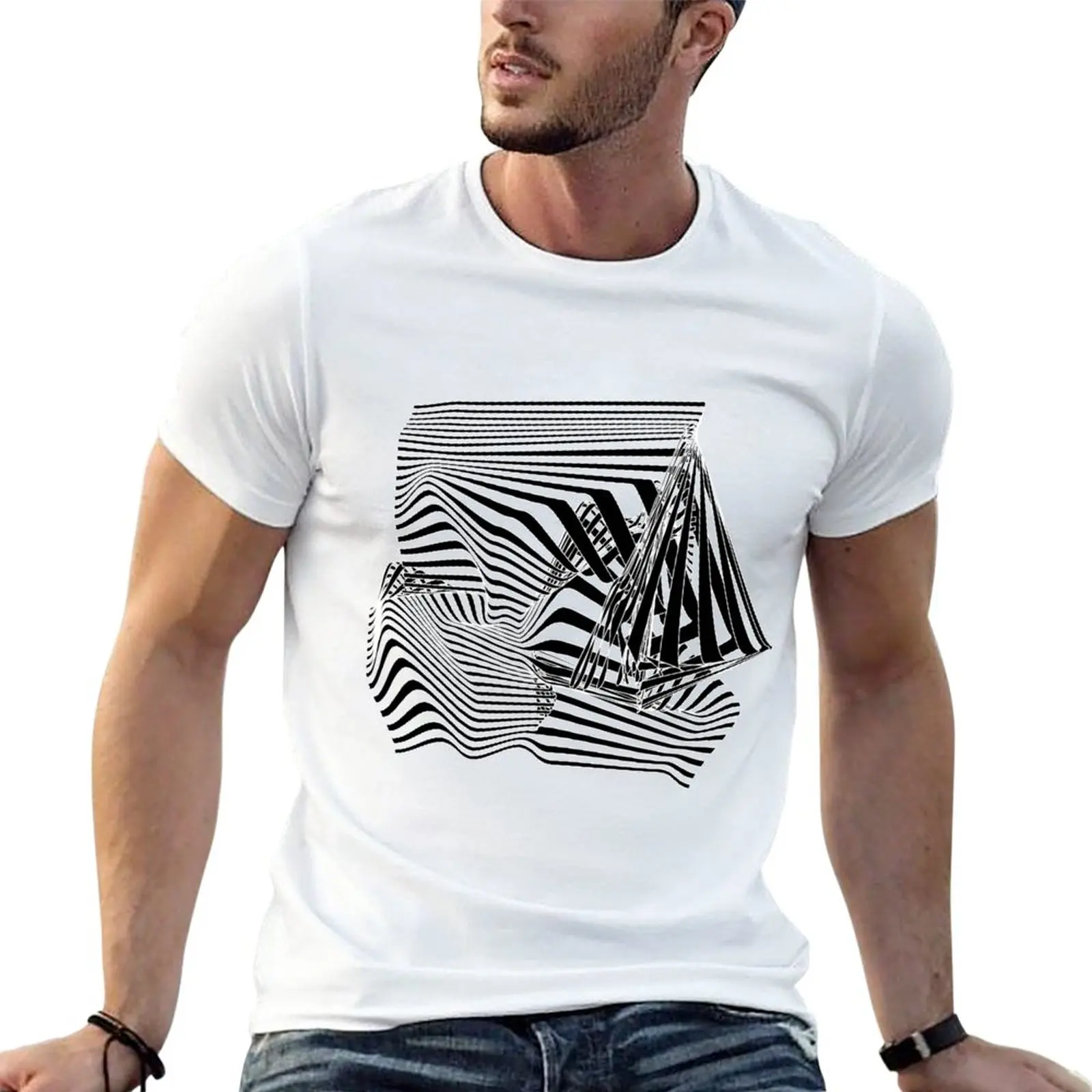 

Broken illusion T-Shirt Aesthetic clothing Short sleeve tee mens workout shirts