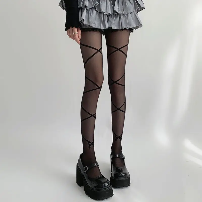 

Балетные чулки-бандажи Pure Desire в балетном стиле, ультратонкие, с эффектом утягивания, с татуировкой, для создания стройного силуэта