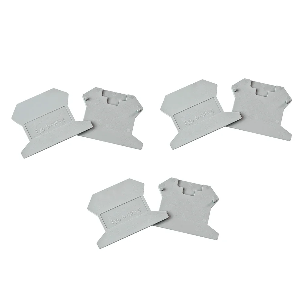 D-UK1.5 100Pcs End Cover Plate Caps For UK1.5 Din Rail Terminal Block Accessories Cap Covers Terminal Block End Caps