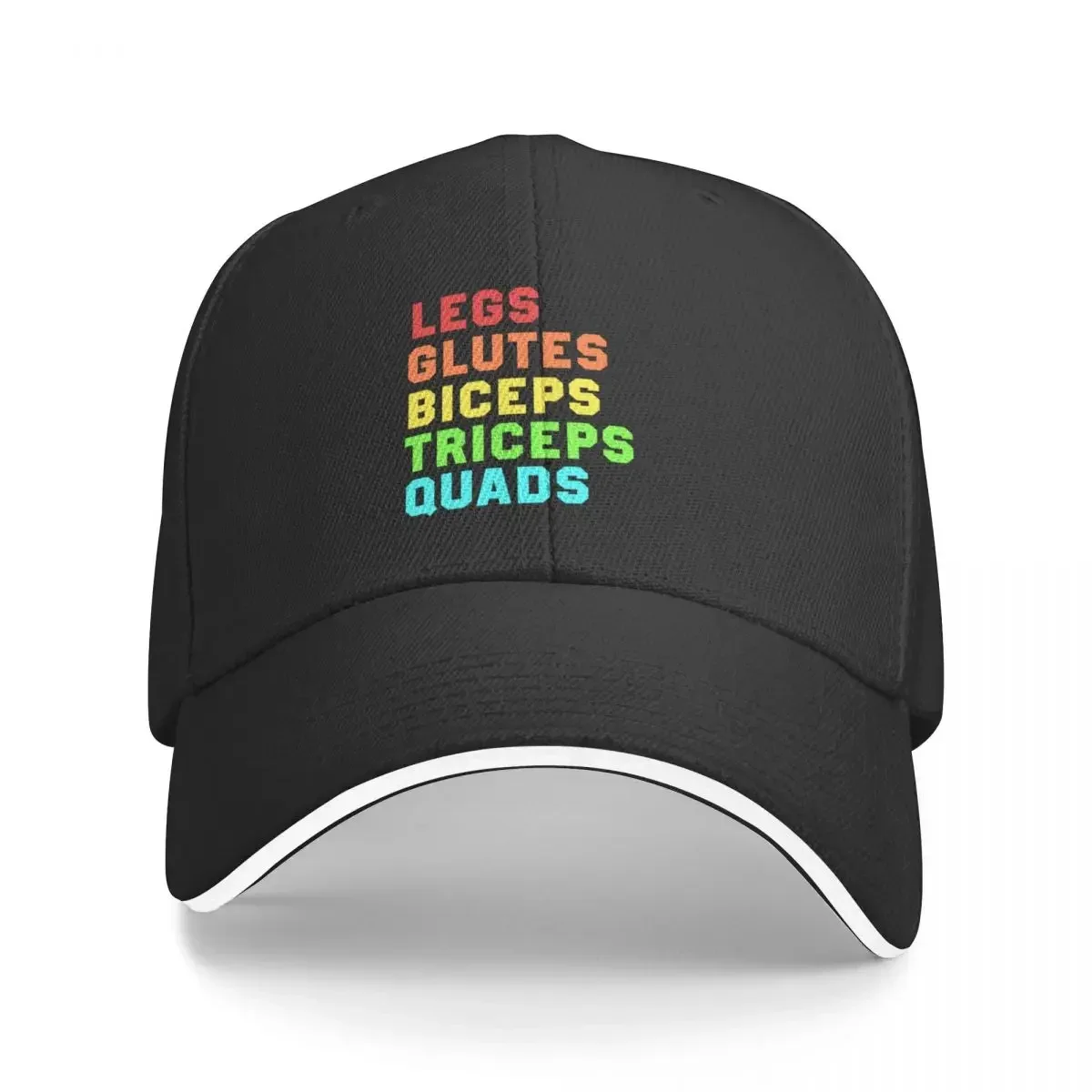 Legs Glutes Biceps Triceps Quads Funny Body part Workout Gym Baseball Cap Sun Cap New In The Hat Boy Child Women's