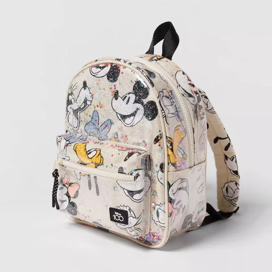 Disney Girls Backpack Mickey Mouse Print Girls Travel Storage Fashion Cartoon Cute Girl Baby Mini Backpack