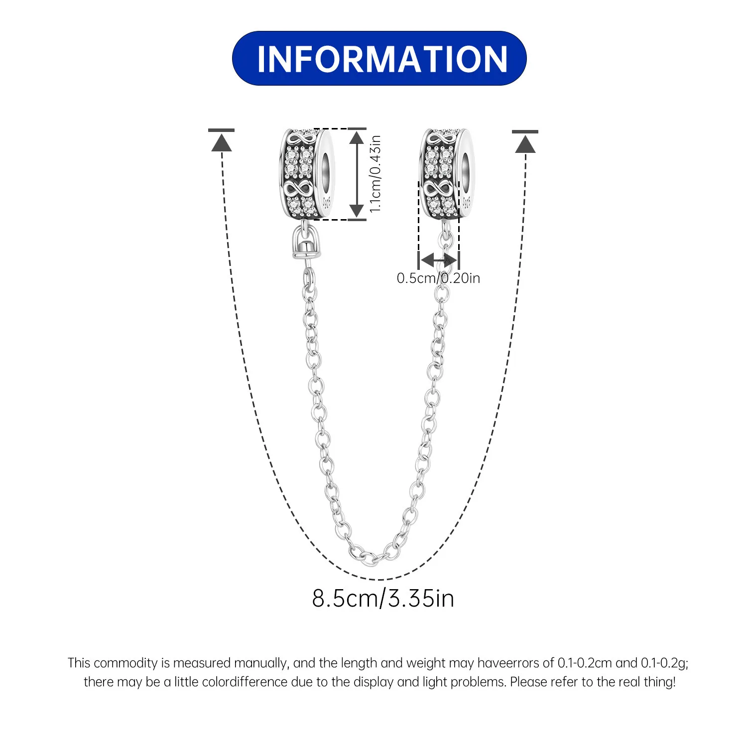 925 Sterling Silber Zirkon Pfirsichherz Ewiger Schmetterling Sicherheitskette Passend für Original-Armband DIY Schmuck-Befestigungs-Charm 2026 – Detail 31