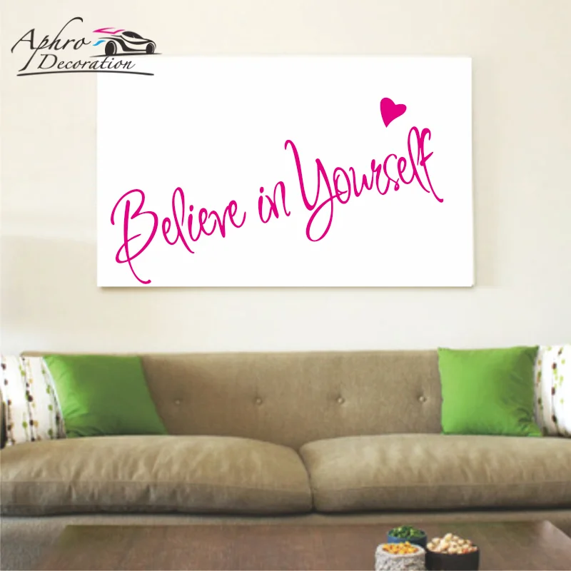

Believe in yourself home decor creative Inspiring quote wall decal adesivo de parede removable vinyl wall sticker