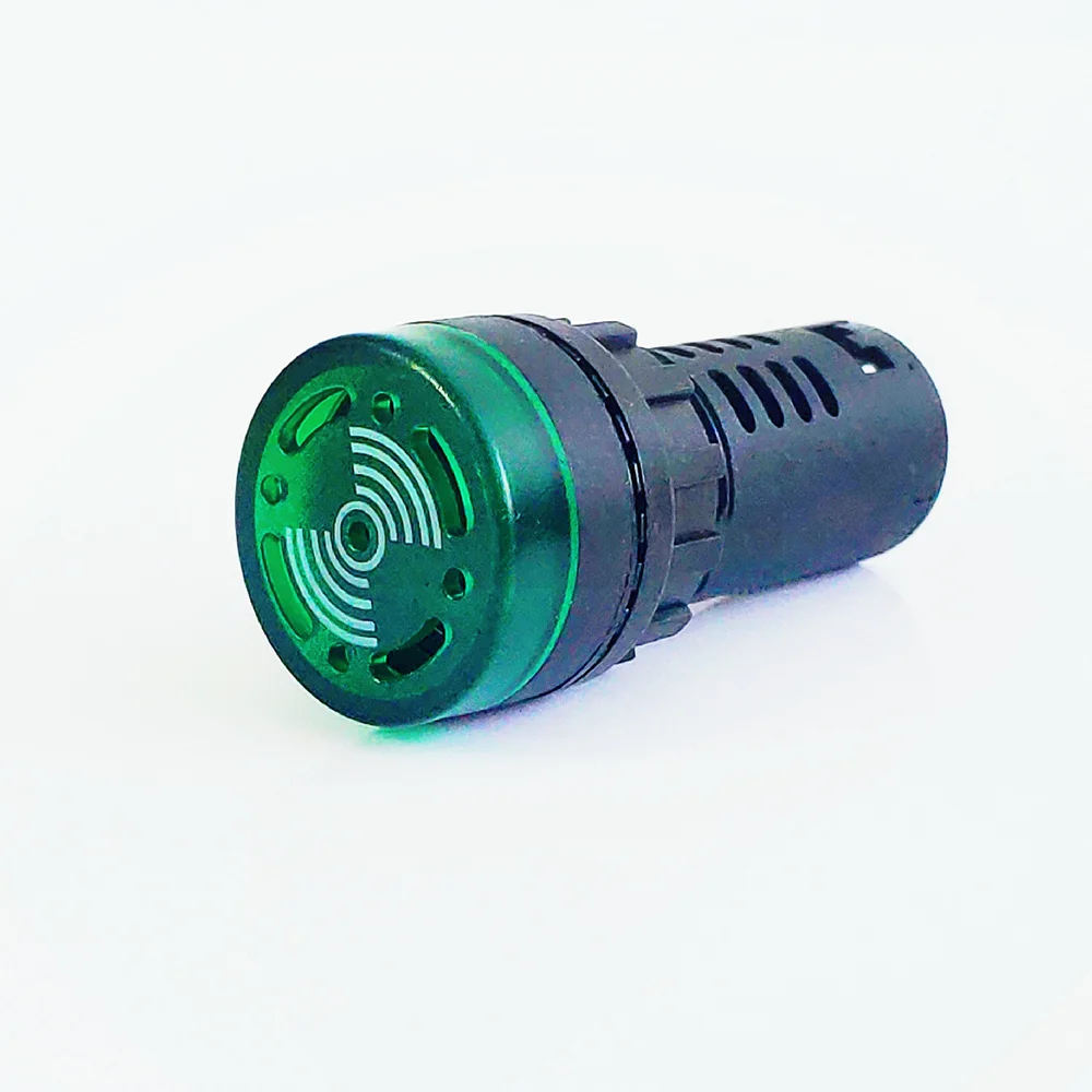 Indicador de alarma de pitido con zumbador activo LED, AD16-22SM, 12V, 24V, 110V, 220V, 380V, rojo, verde, amarillo, negro, 16mm