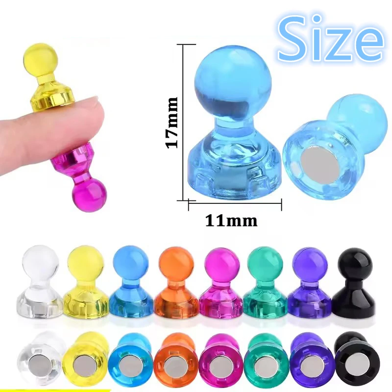 100 قطعة مغناطيس الثلاجة النيوديميوم القوي الملون دبوس الإبهام السبورة الثلاجة ملصق مكتب دبابيس الضغط المغناطيسي #5