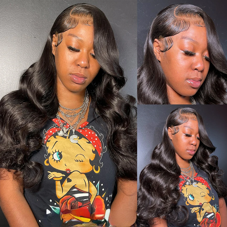 

Body Wave 13x4 Transparent Lace Frontal Wig Pre Plucked Wave Lace Frontal Wig Human Hair Wigs For Black Women