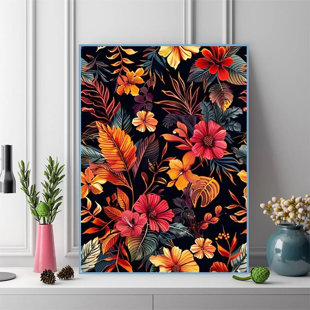 

Алмазная мозаика: Цветочный пейзаж, алмазная вышивка, DIY-набор для взрослых и начинающих, декор для дома и гостиной, художественное ремесло