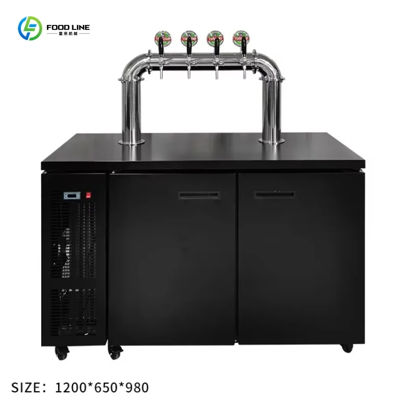Customized Restaurant Serving Equipment Draft Beer Cool Dispenser Complete With Dispensing Taps