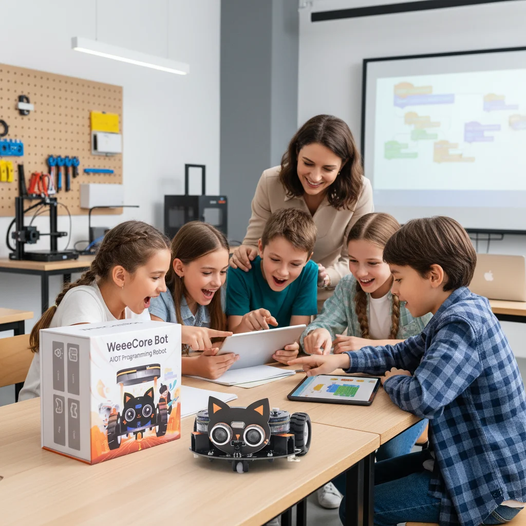 WeeeCore Bot Voice Control Scratch Python Programmable Robot Kit Science Learning STEM Education AI Robot for School