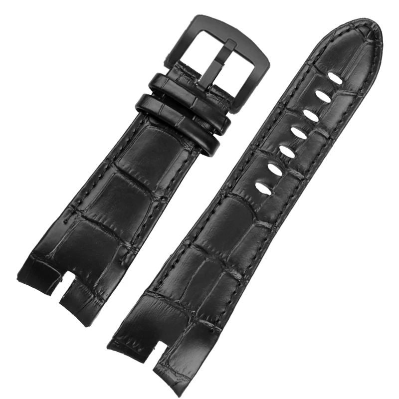 26mm Black Brown Cowhide Watch Strap For Roger Dubuis EXCALIBUR  Notch Watchband  Toothed Joint Leather Watch bracelet