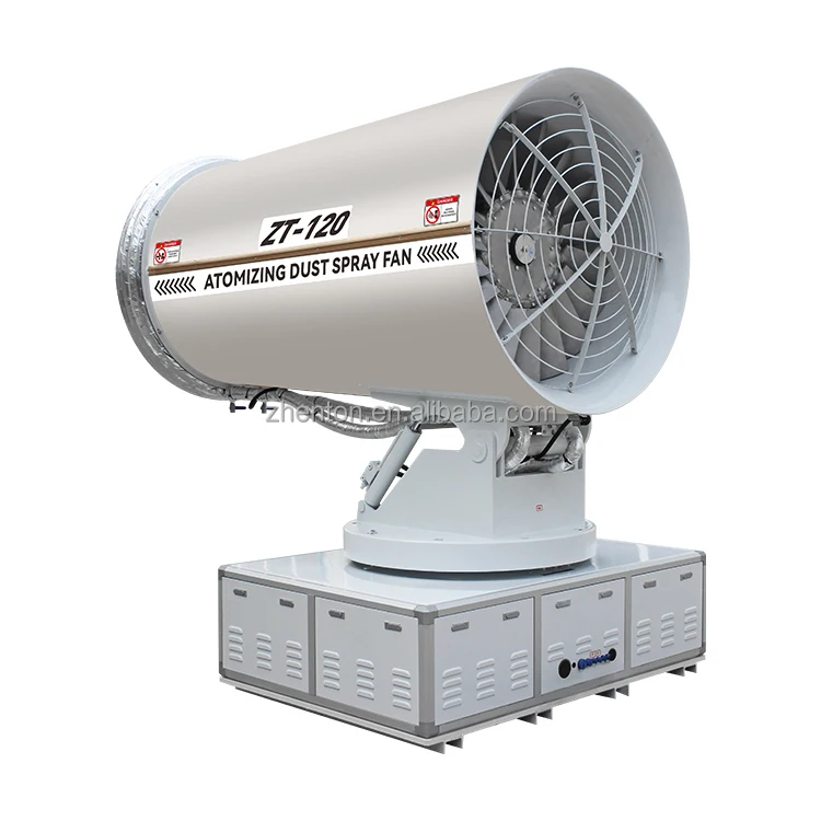 الفولاذ المقاوم للصدأ 304 فئة أ للتحكم في الغبار في ساحة المواد في الهواء الطلق الألغام رذاذ الغبار قمع ضباب مدفع الضباب 120 متر