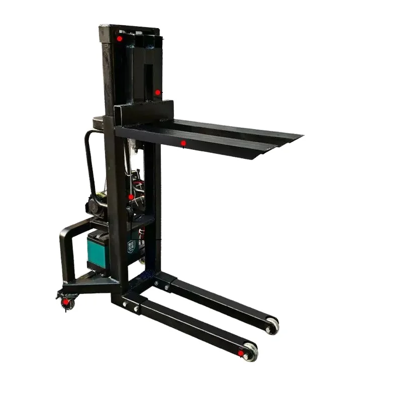 Price-Friendly 1.2/1.6m Adjustable Lifting Height Portable Forklift Electric Stacker Mini 300kg Load for Truck Cargo Handling