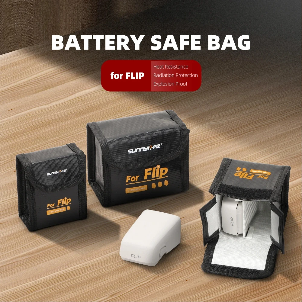 Lithium Battery Explosion-proof Bag For DJI Filp High Temperature Safety Storage Protective Bag For DJI Flip Drone Accessories