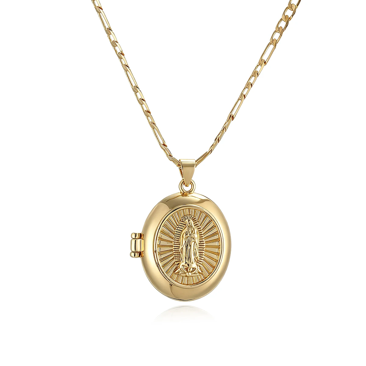 Unique Design Virgin Mary Openable Photo Folder Pendant Necklaces For Women