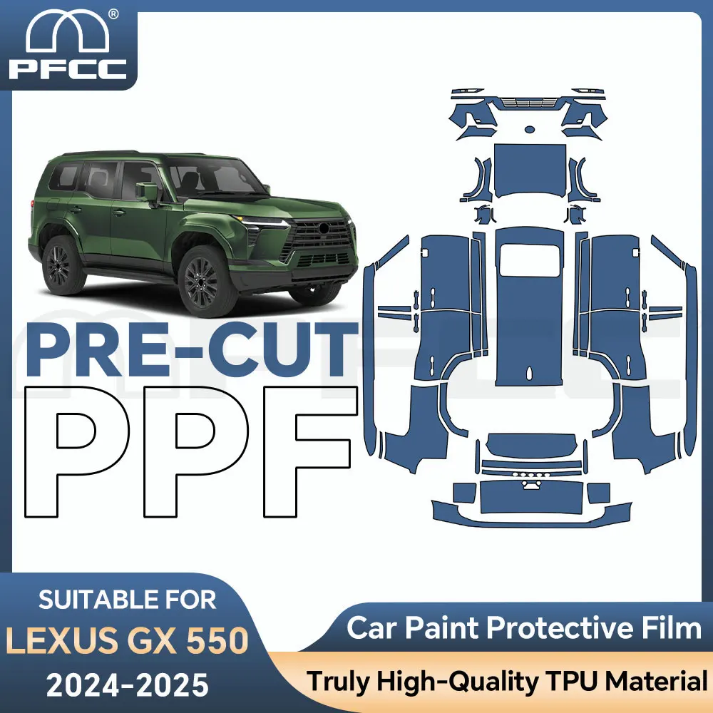 

Для Lexus GX550 Luxury Premium Over 2024, защитная пленка для краски из ТПУ PPF, индивидуальная посадка, устойчивая к царапинам, самовосстанавливающаяся отделка, аксессуары