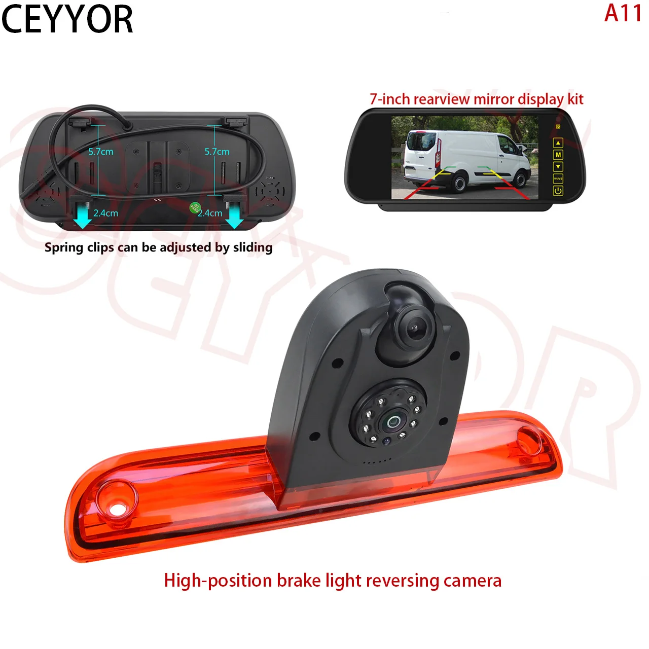 Dual lenses, reversing camera, monitoring kit，Applicable to Fiat Ducato，Peugeot Boxer，Citroën Relay/Jumper，Vauxhall Movano