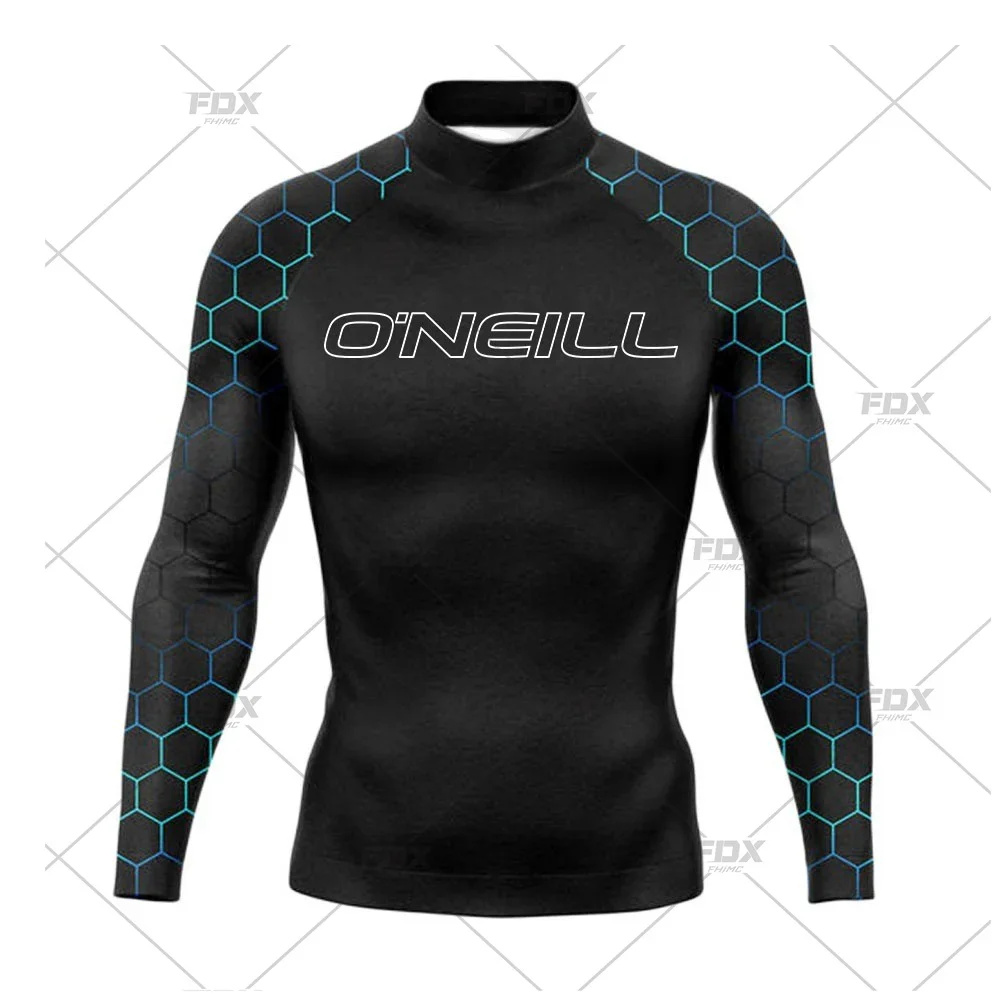 Nuevas camisas de manga larga para surf Rashguards para hombre, ropa de surf con protección Uv, traje de baño con protección contra sarpullidos, camisas de buceo para surfista, traje de baño