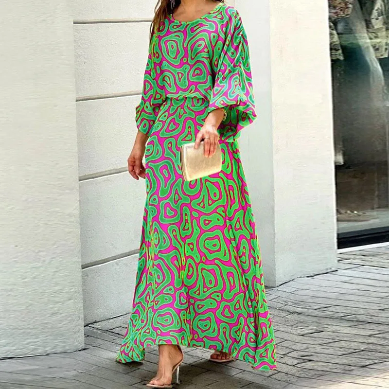 Holiday Women Dress Sets Two Piece Set Women Vintage Boho Top Printed Skirt Summer Casual Loose Work Streetwear Y2k 2024 Outfits