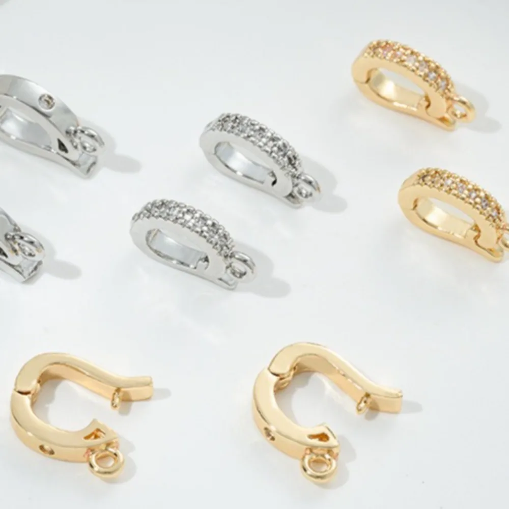 

1 шт. медные застежки 14 К золото цвет цирконий универсальный кулон жемчужный кристалл нефритовое ожерелье пряжка DIY ювелирные изделия ручной работы аксессуары