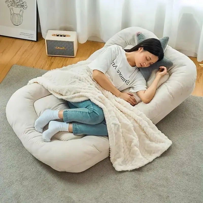 Nordic Style Human Lazy Sofa Single Chair for Bedroom Balcony Folding Leisure Bay Window Bedside Small Living Room Furniture