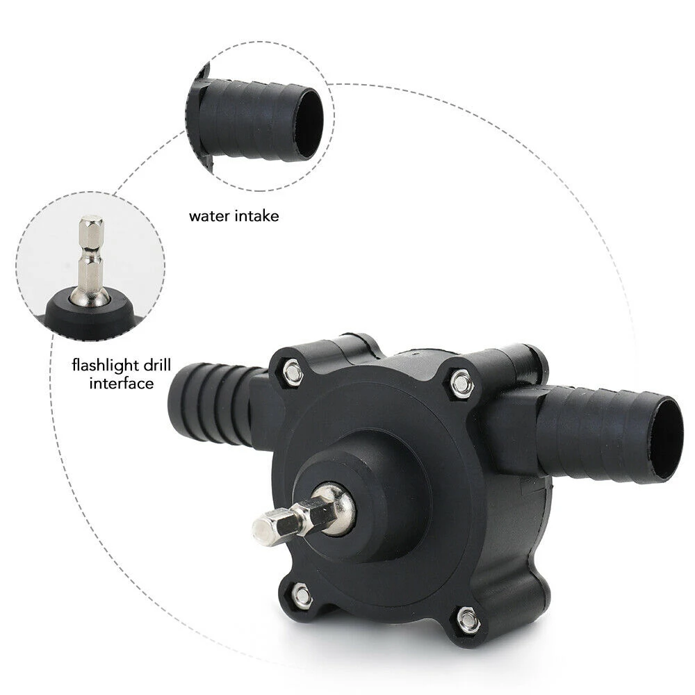 Household Small Water Pump Driven By Electric Drill Large Flow Portable Water Pump With Rack Mini Pumps Power Tool Accessories
