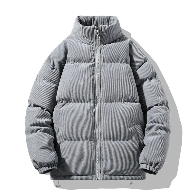 

Мужское повседневное свободное толстое удобное новое классическое модное теплое хлопковое пальто высокого качества осенне-зимнее однотонное пуховое пальто