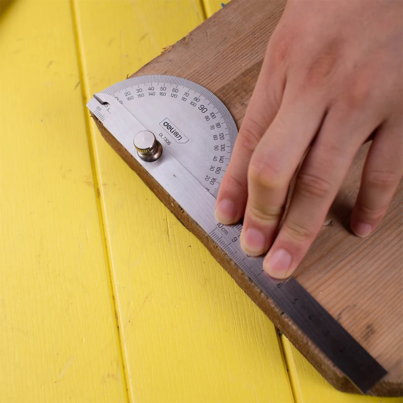 

1Pcs 150mm Protractor Metal Angle Ruler Woodworking Measuring Ruler 180 Degree Stainless Steel Angle Gauge Rotary Measuring Tool
